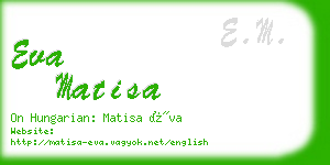 eva matisa business card